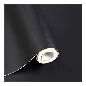 Safiyya Black Peel and Stick Wallpaper, Waterproof Minimalist Design, 393x17.7 i